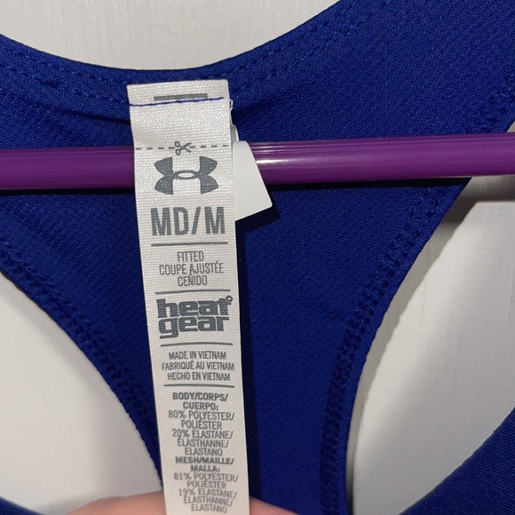 Dark Blue Fitted Under Armour Tank Top - Picture 2 of 3